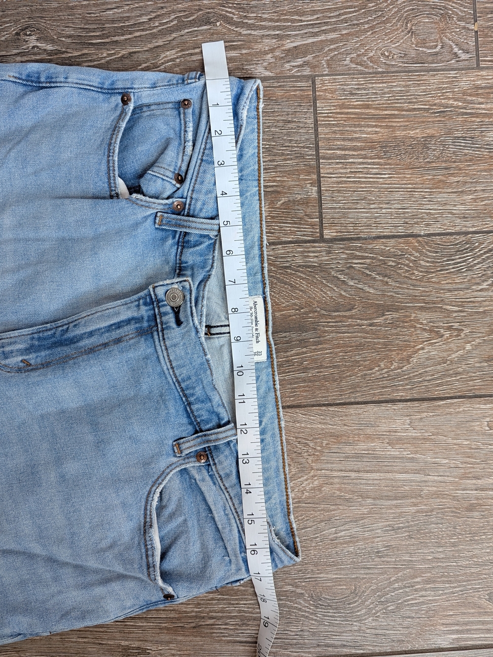 Abercrombie & Fitch 90s Slim Straight Criss Cross Jeans Size 33 / 16 LONG TALL - Picture 10 of 13
